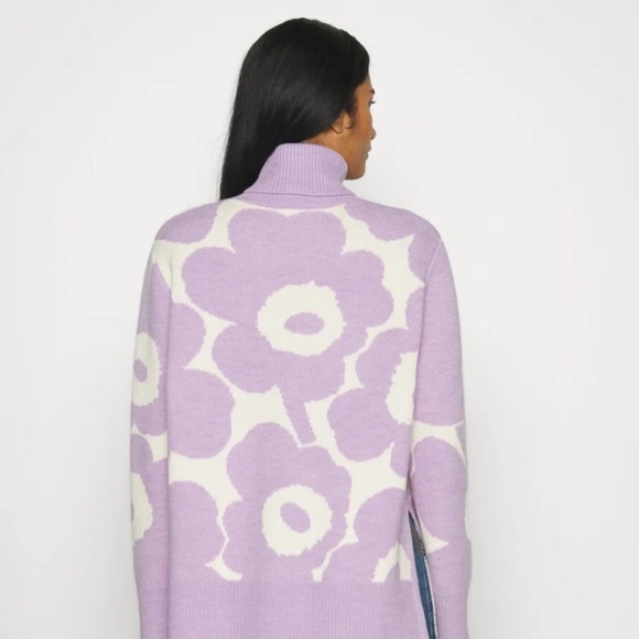 Marimekko Chic Lavender Patterned Sweater size large - Picture 3 of 5